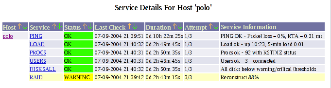 netsaint warning