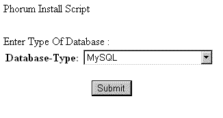 Database specification