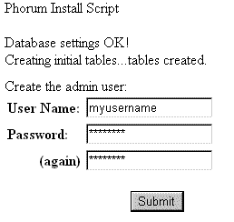 Database specification